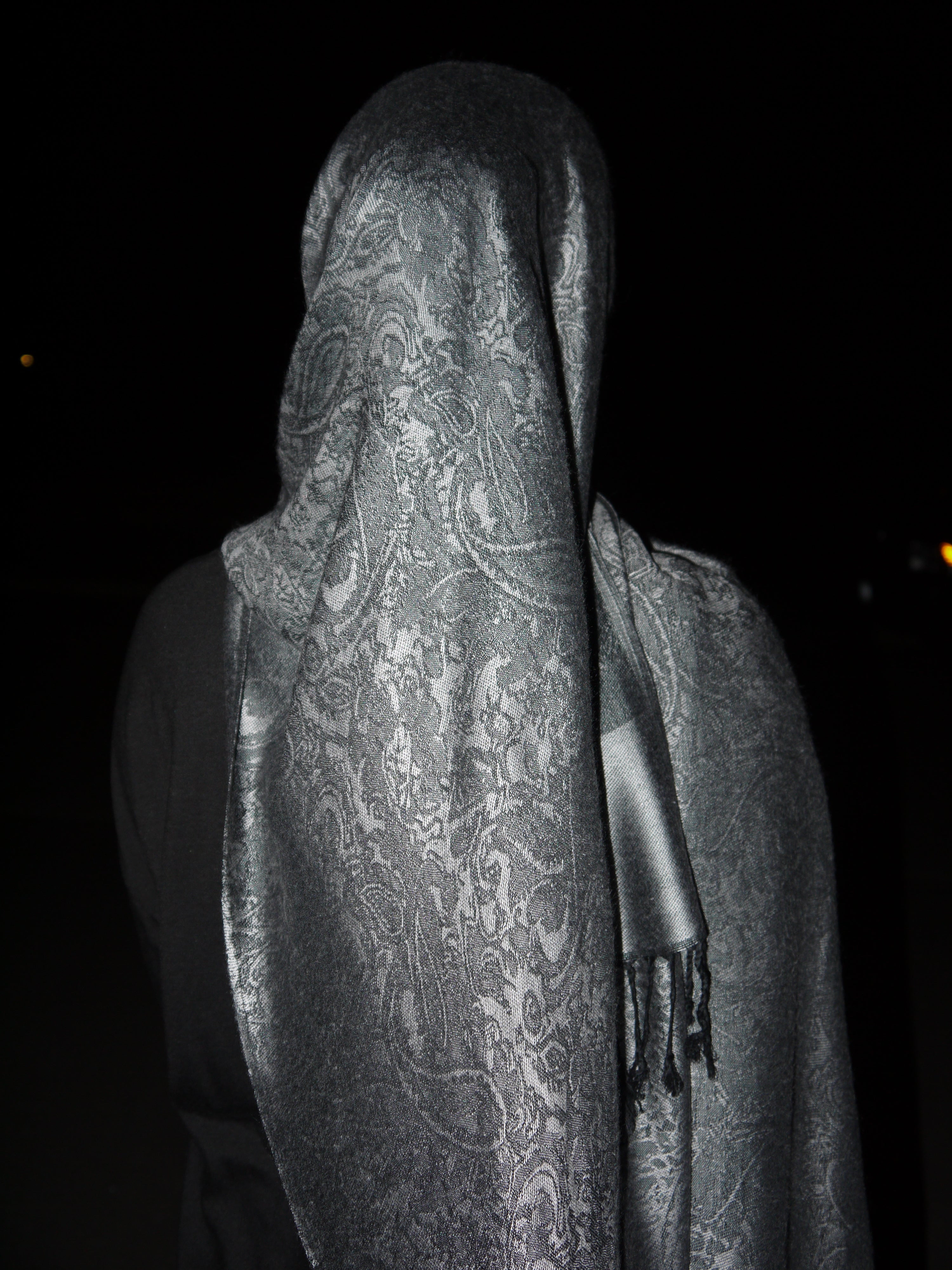 Silver Pashmina Hijab