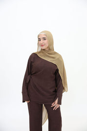 Light Brown Crinkle Modal