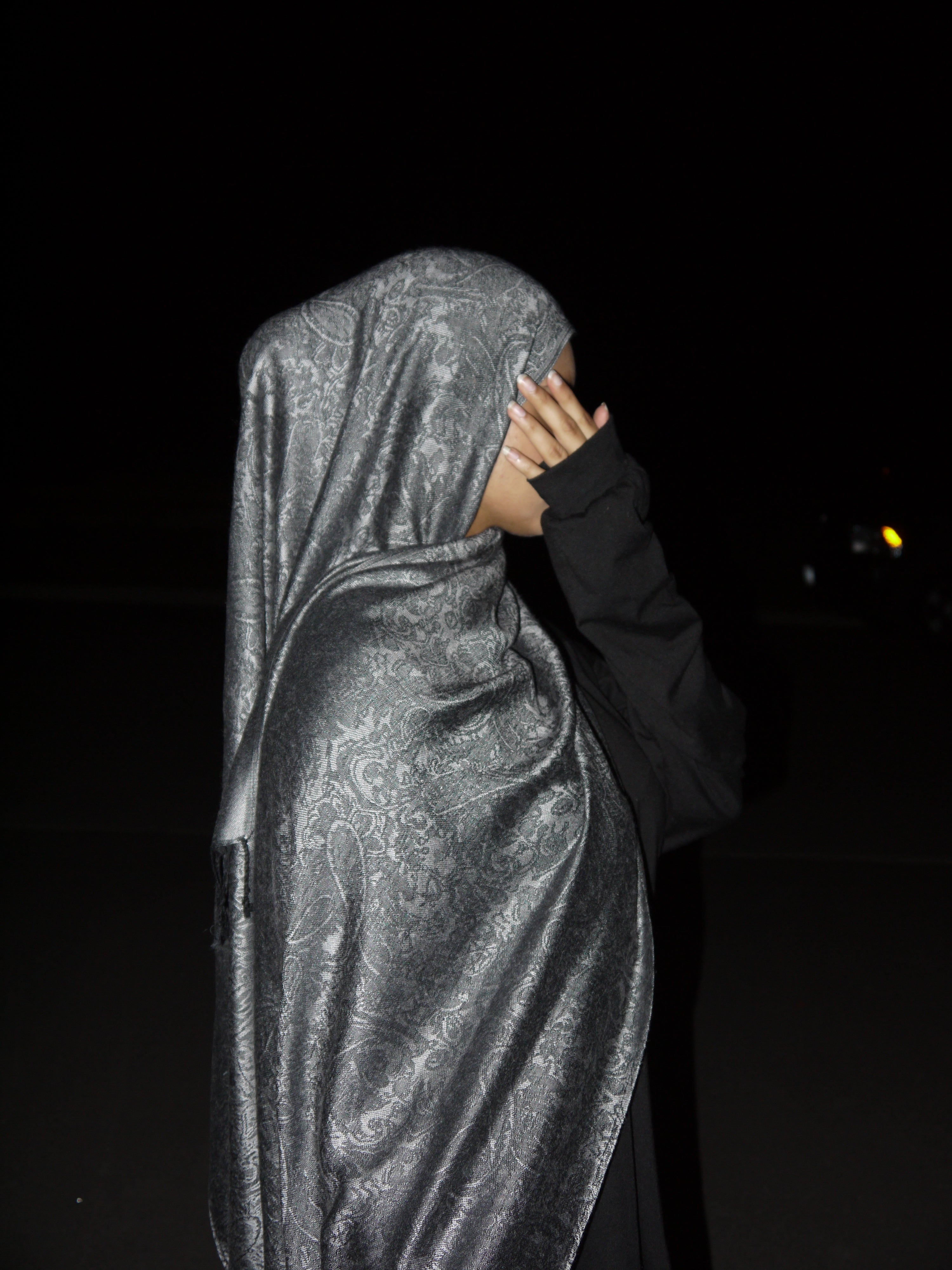 Silver Pashmina Hijab