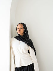 Black polka