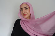 Pink Rose Modal Hijab Set