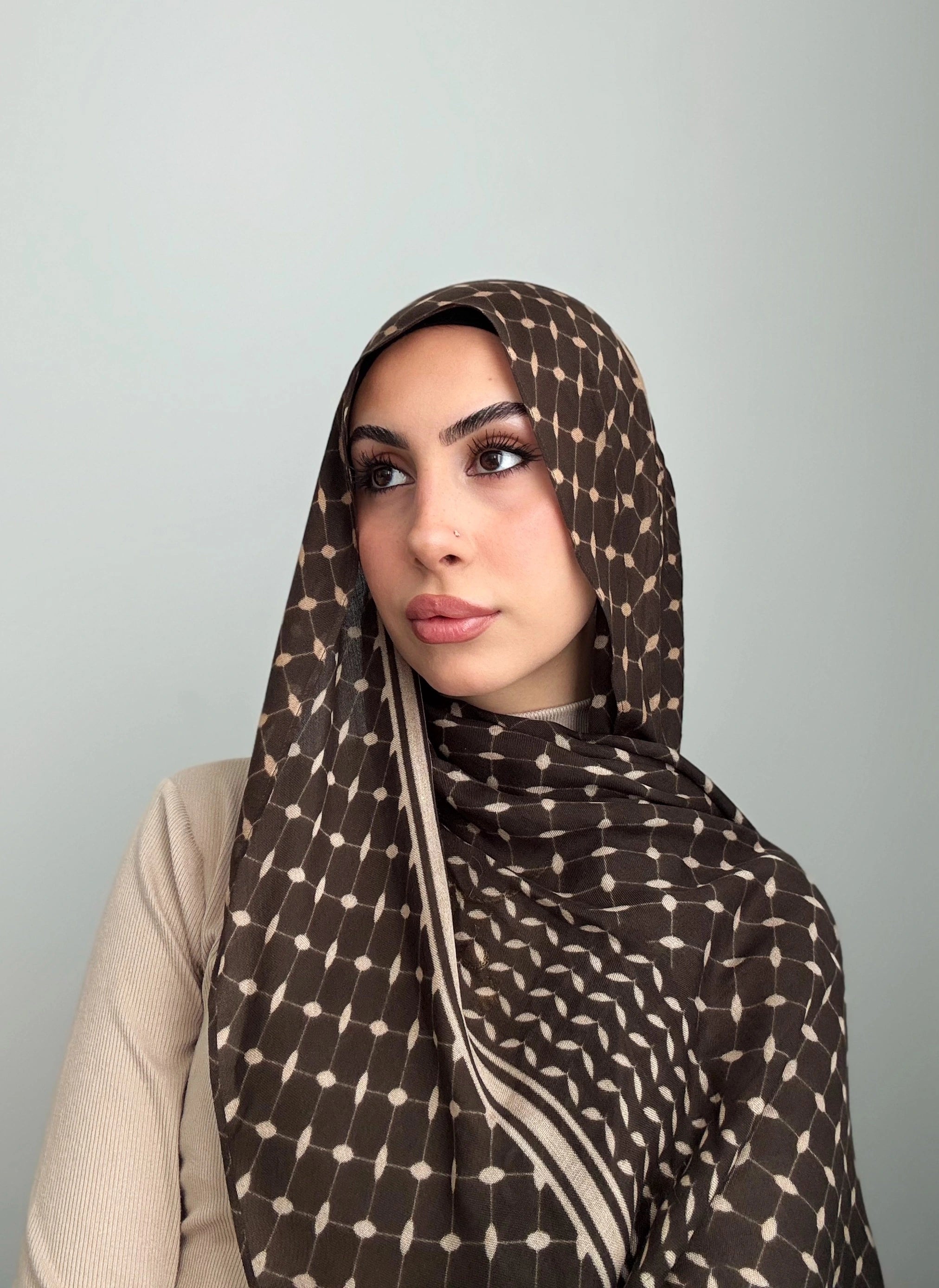 Walnut Keffiyeh Hijab