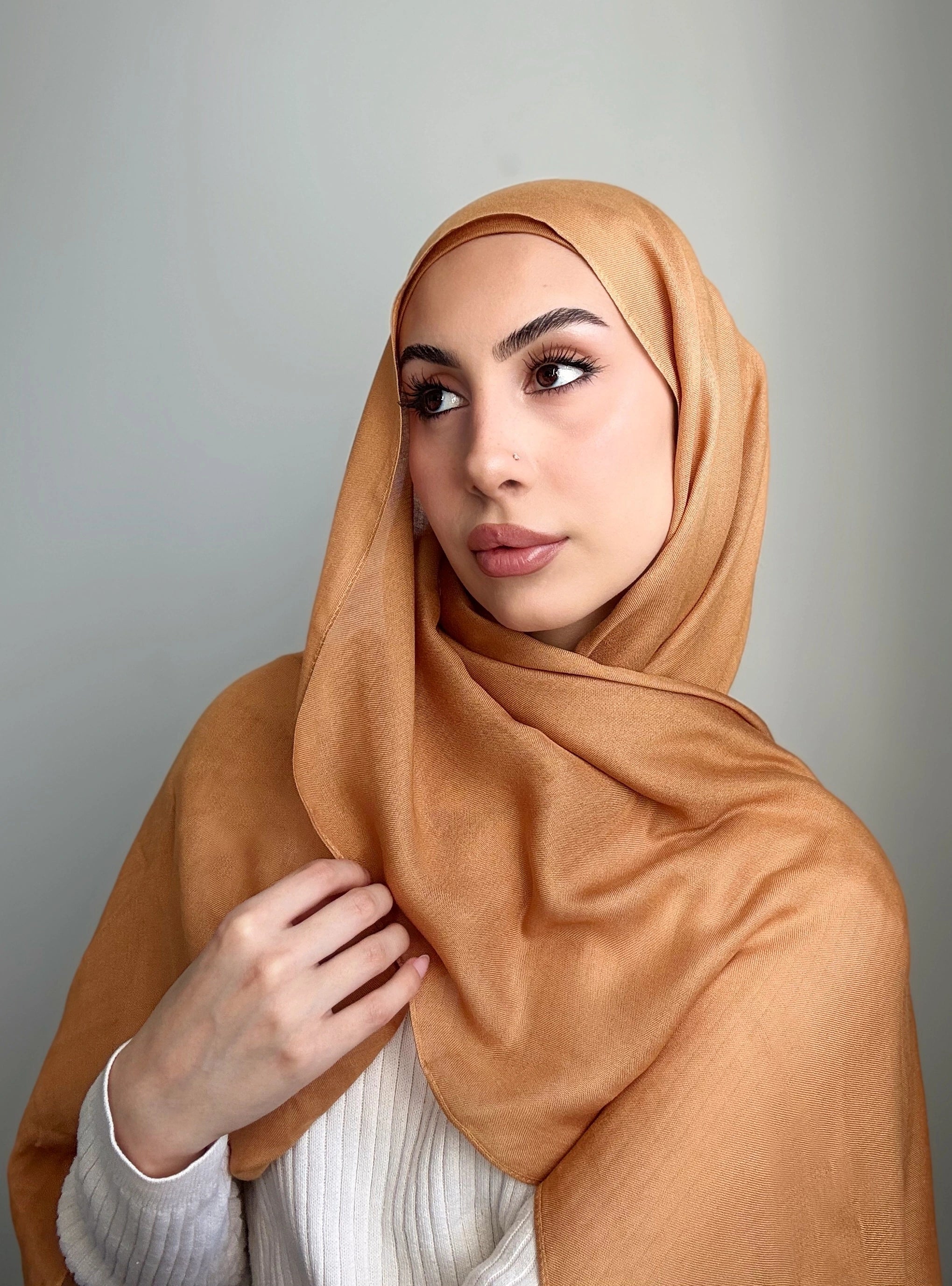 Apricot Modal Hijab Set