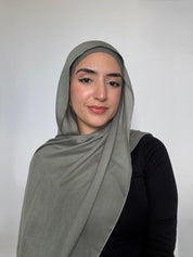 Slate Gray Modal Hijab Set