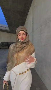 Neutral Quartz Printed Modal Hijab