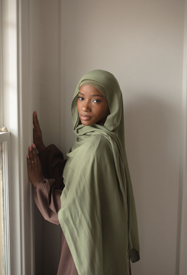 Olive Modal Hijab Set